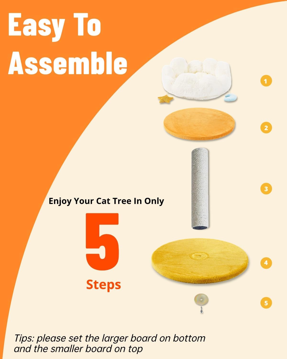 WaggZilla Cat Scratching Post with Bed