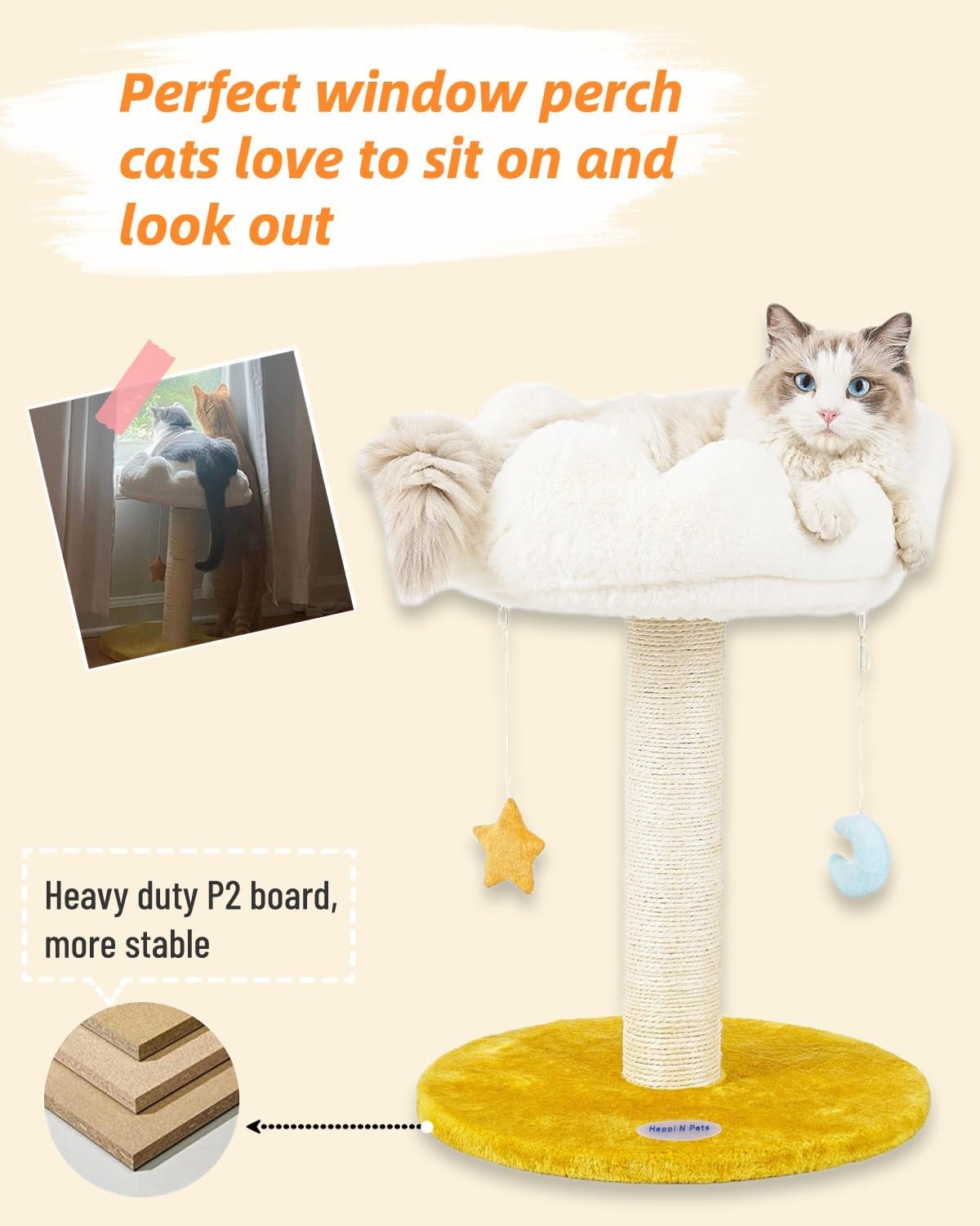 WaggZilla Cat Scratching Post with Bed
