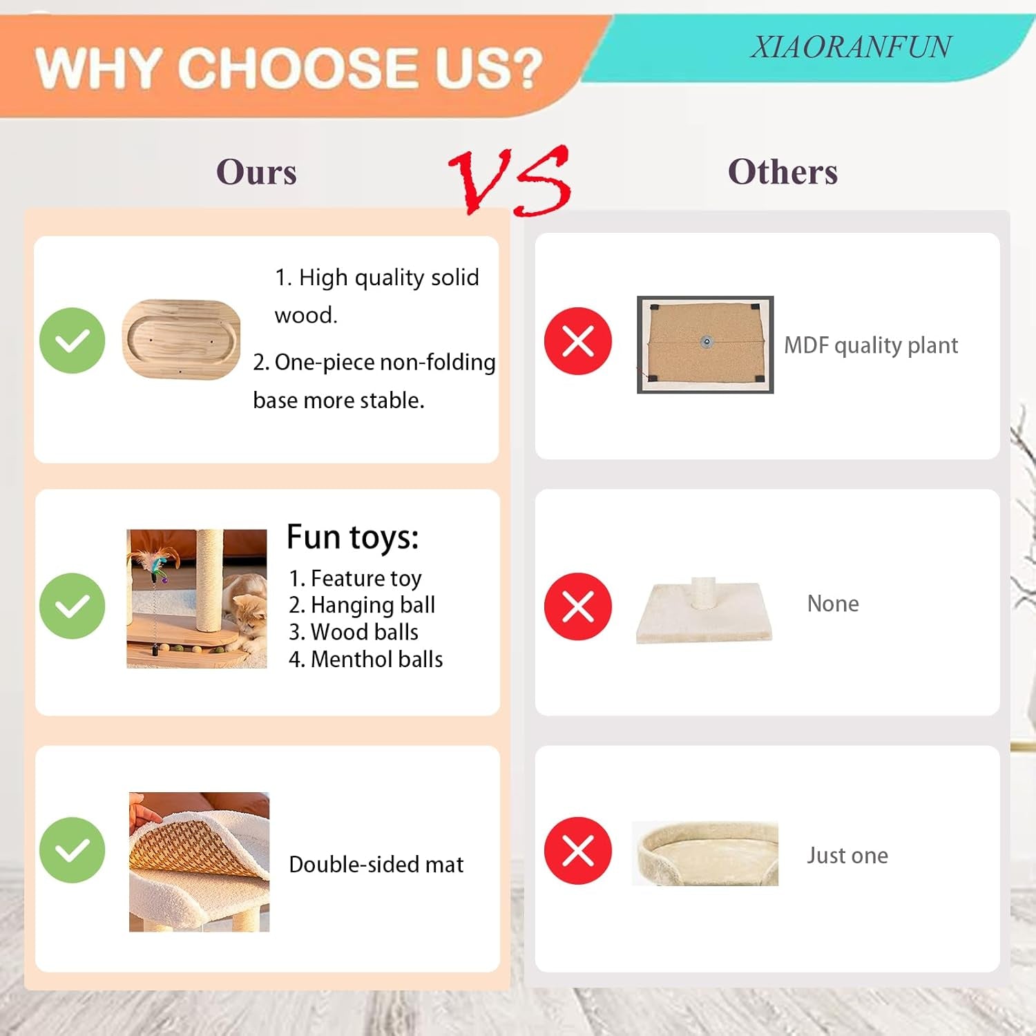 5-In-1 Small Wooden Cat Tree Tower,16.34" Lx11.81 Wx16.54 H,Natural Sisal Cat Scratching Post with Bed for Indoor Cats,Interactive Cat Feather Toy,Ball Track Toy for Kittens and Cats,White