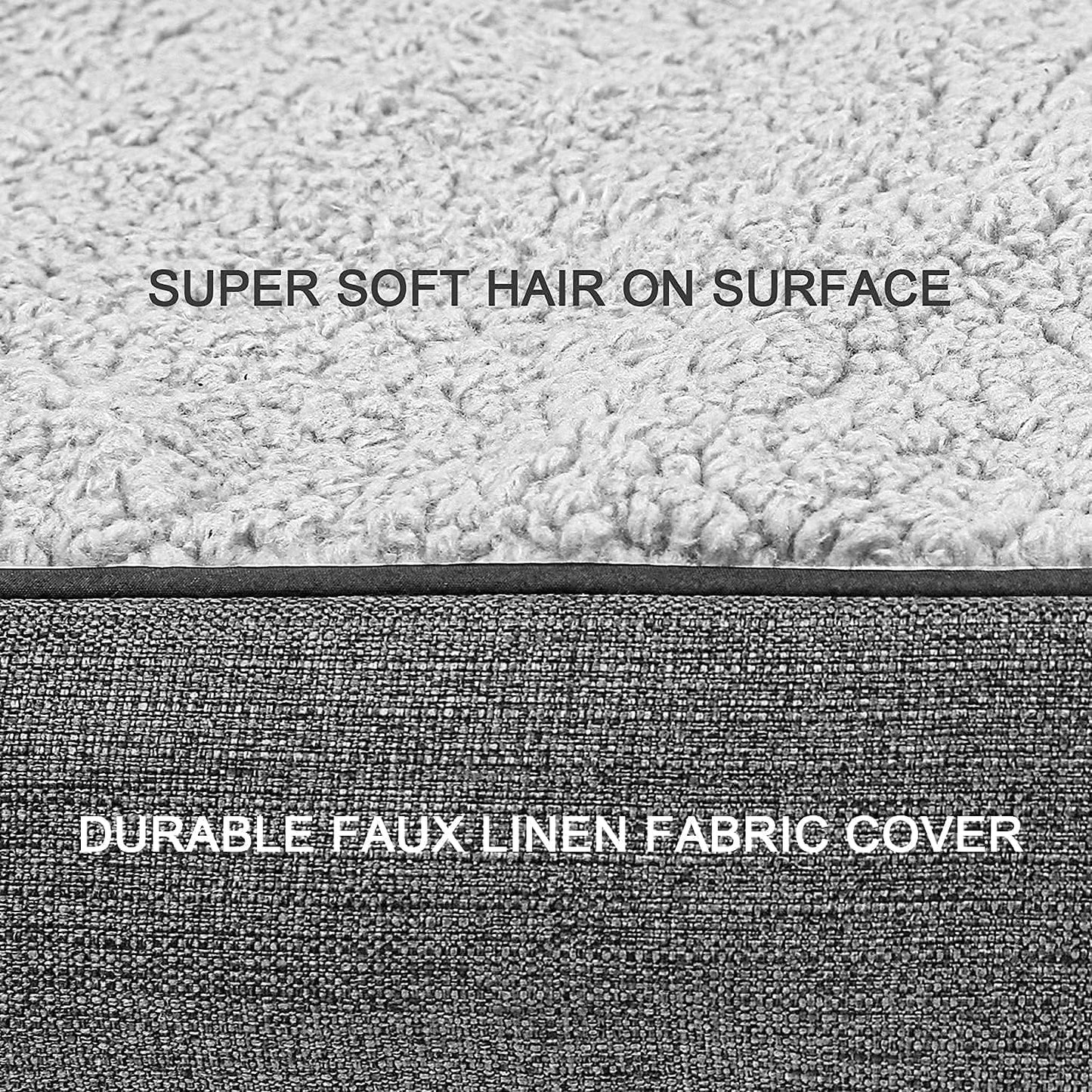 Bolster Couch Dog Bed for Large Dogs, Removable Washable Cover Pet Bed, Foam Nonskid Dog Mat (Xxx-Large)