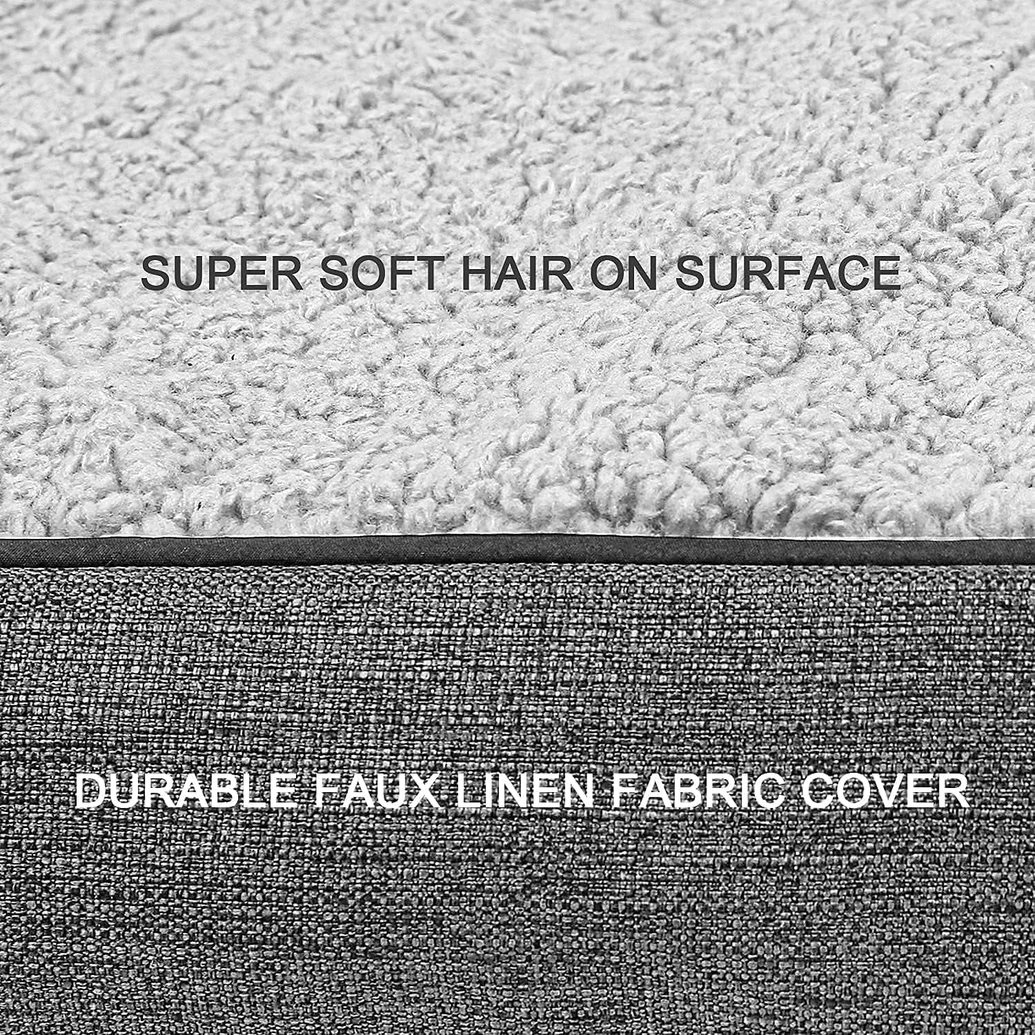 Bolster Couch Dog Bed for Large Dogs, Removable Washable Cover Pet Bed, Foam Nonskid Dog Mat (Xxx-Large)