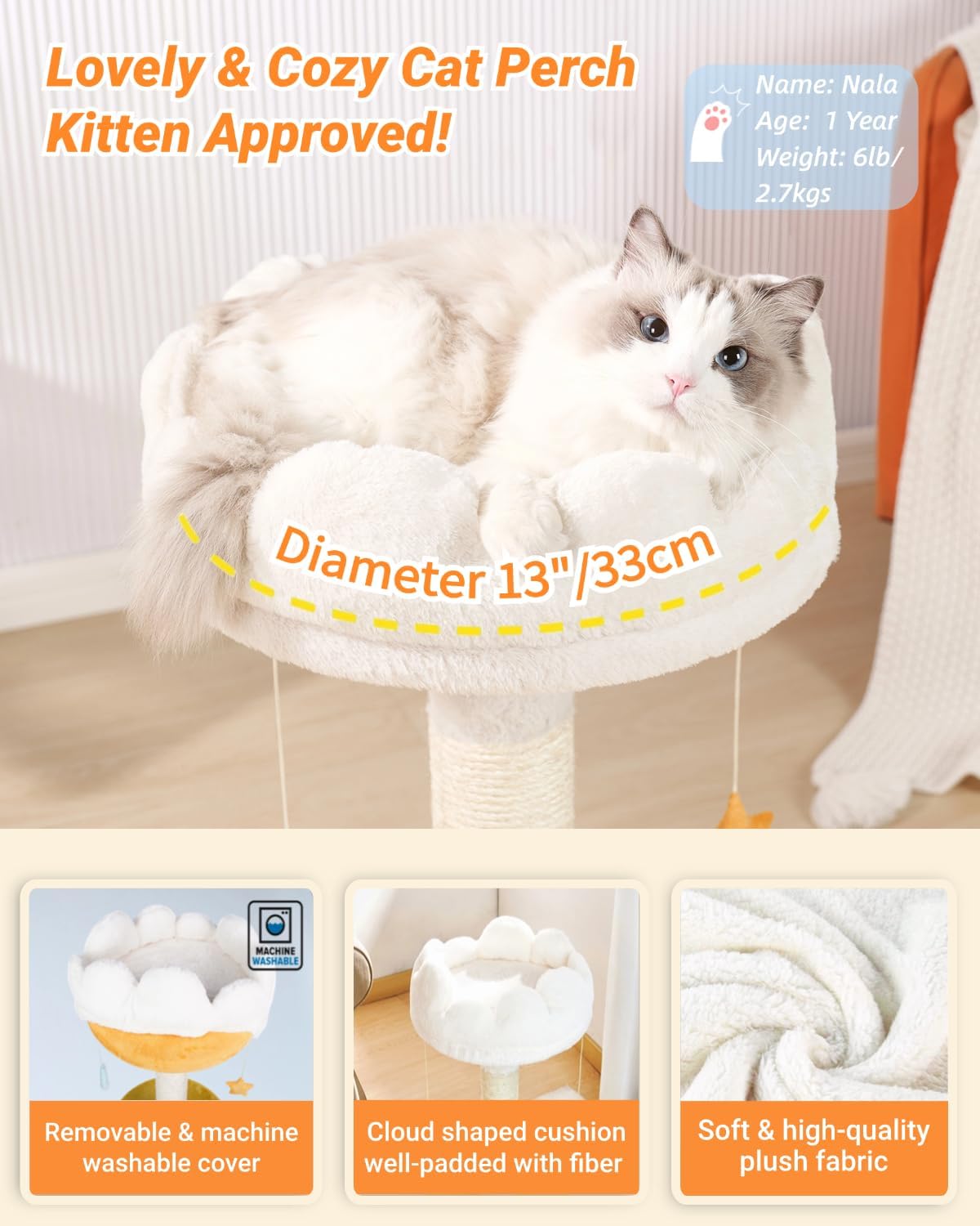 WaggZilla Cat Scratching Post with Bed