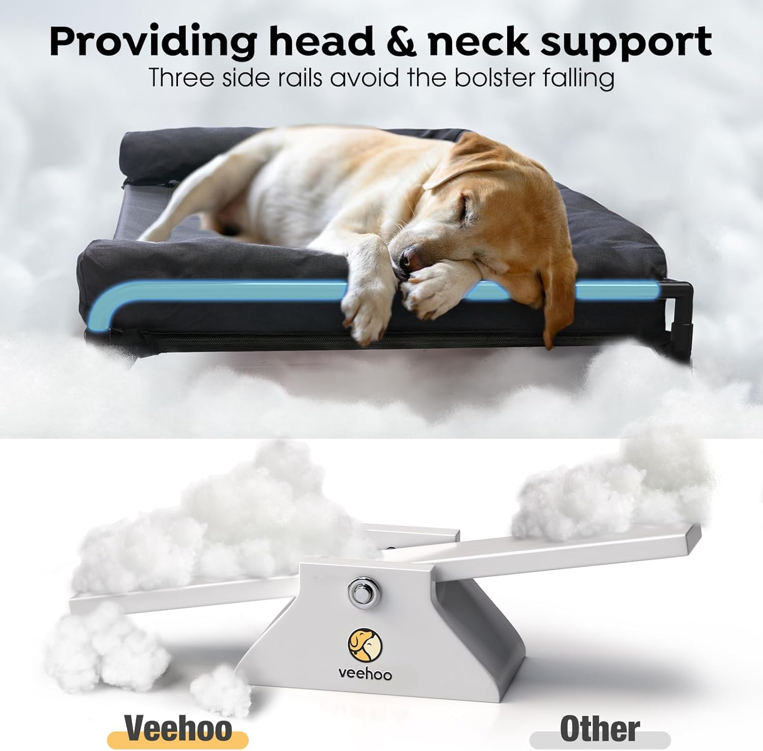 Elevated Raised Dog Bed-Cooling Outdoor for Large Sized Dogs