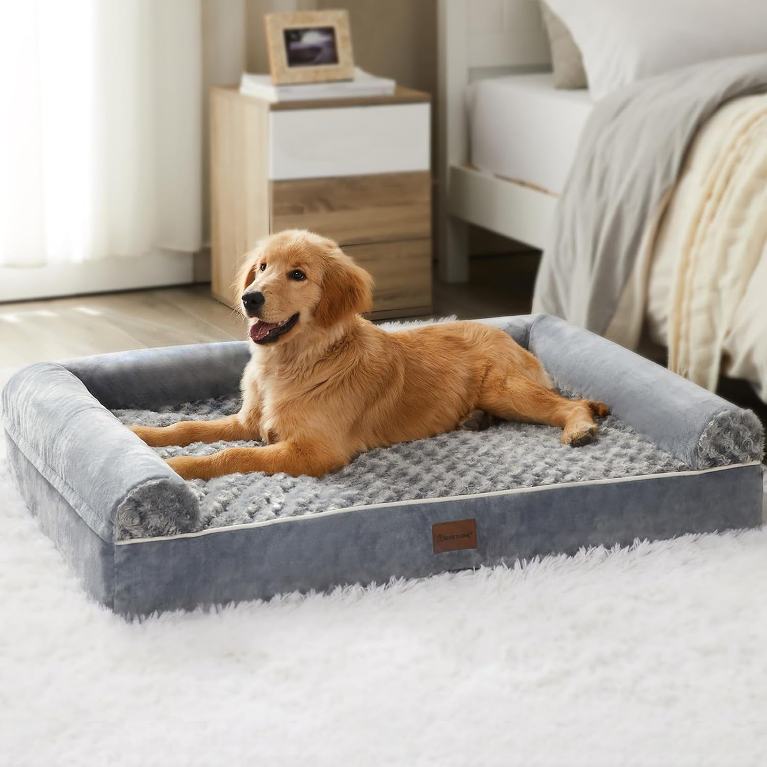 Dog Beds for Large Dogs, Orthopedic Dog Bed for Medium Large Dogs,Big Waterproof Couch Pet Bed with Removable Washable Cover