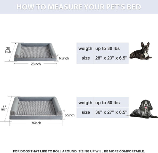 Dog Beds for Large Dogs, Orthopedic Dog Bed for Medium Large Dogs,Big Waterproof Couch Pet Bed with Removable Washable Cover