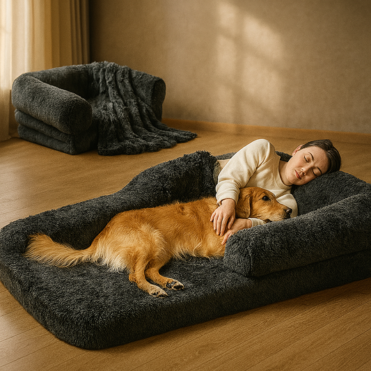 Foldable Orthopedic Memory Foam Human Dog Bed