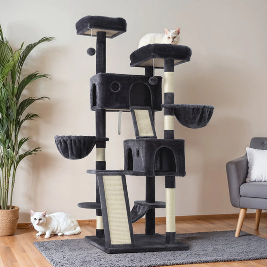 Multi-Level Large Cat Tree Tower with Baskets/Sisal Scratching Post
