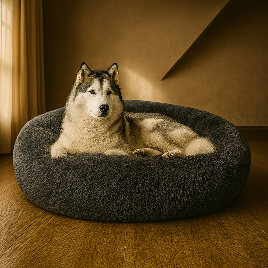 Fluffy Dog Bed For Large Bed  Round Shaped