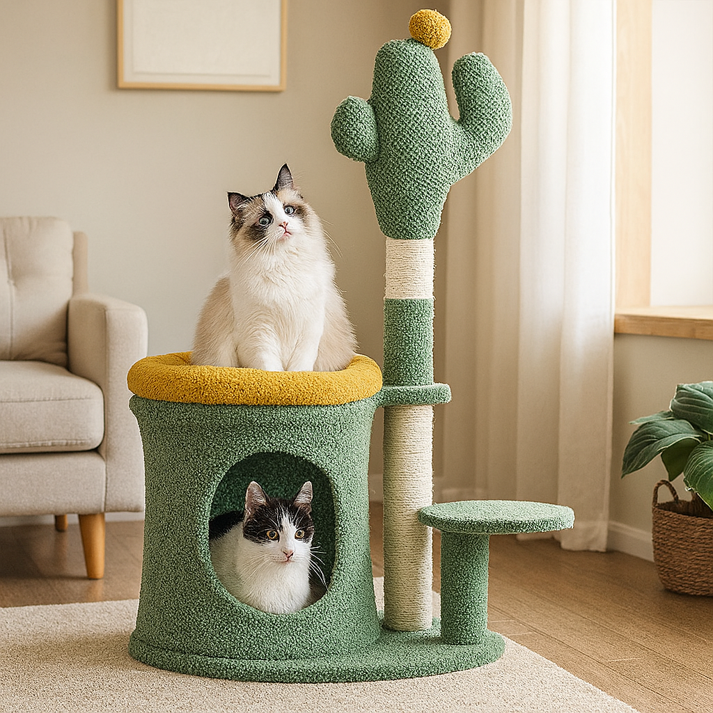 Cat Cactus House With Scratching Pos