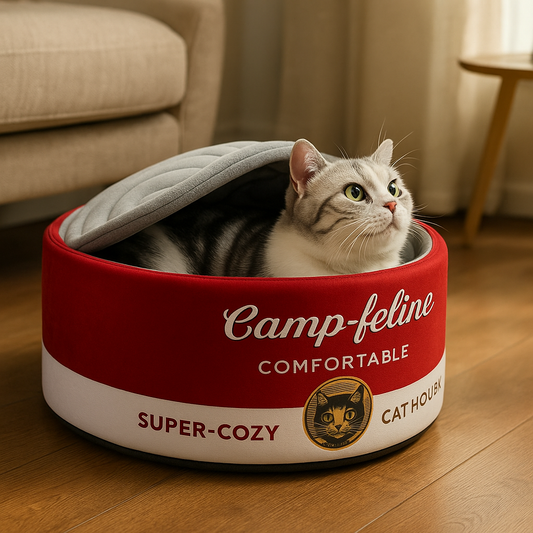 Can Shaped Cat Bed with Privacy Cover