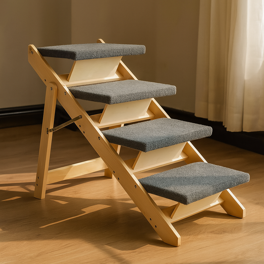 Foldable  Wooden Pet Steps and Ramp