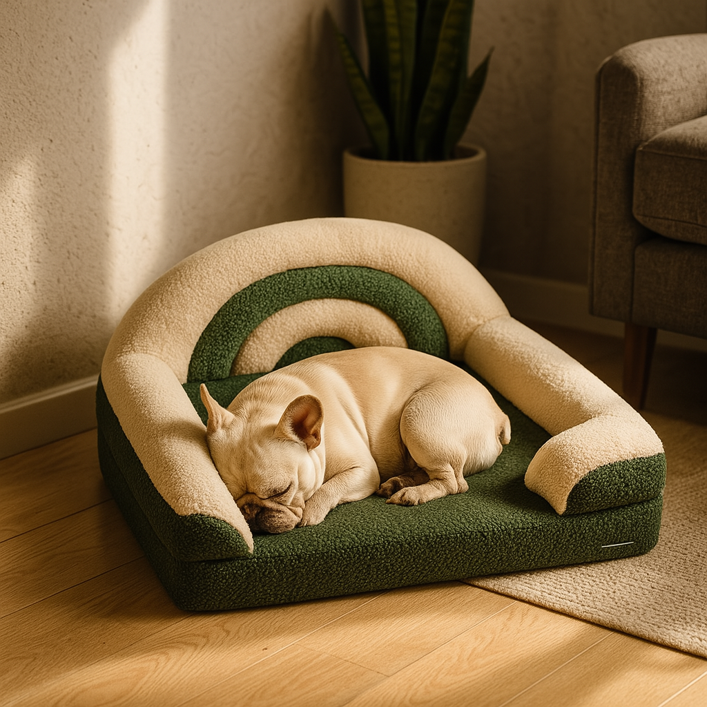 Rainbow Dog & Cat Bed – Comfy, Colorful & Orthopedic Support