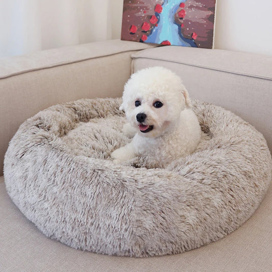 Fluffy Dog Bed For Large Bed  Round Shaped