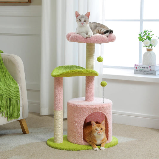 WaggZilla Flower Cat Tree for Indoor Cats