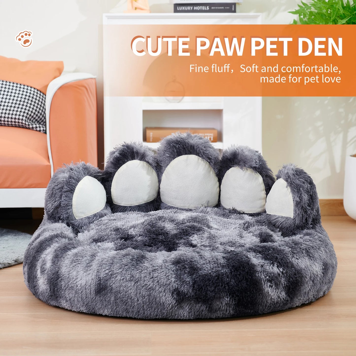 WaggZilla Paw Shape Warm Dog Bed