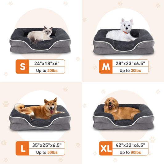 WaggZilla Orthopedic Dog Bed Memory Foam