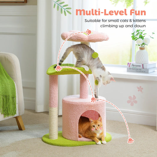WaggZilla Flower Cat Tree for Indoor Cats