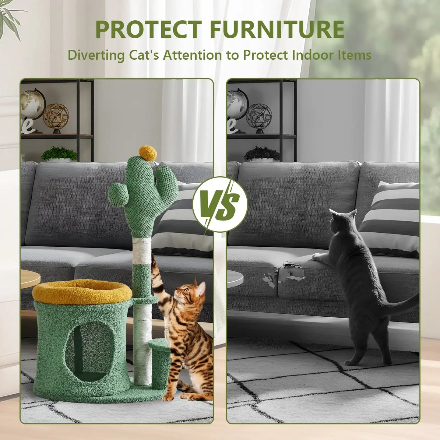 Cat Cactus House With Scratching Pos