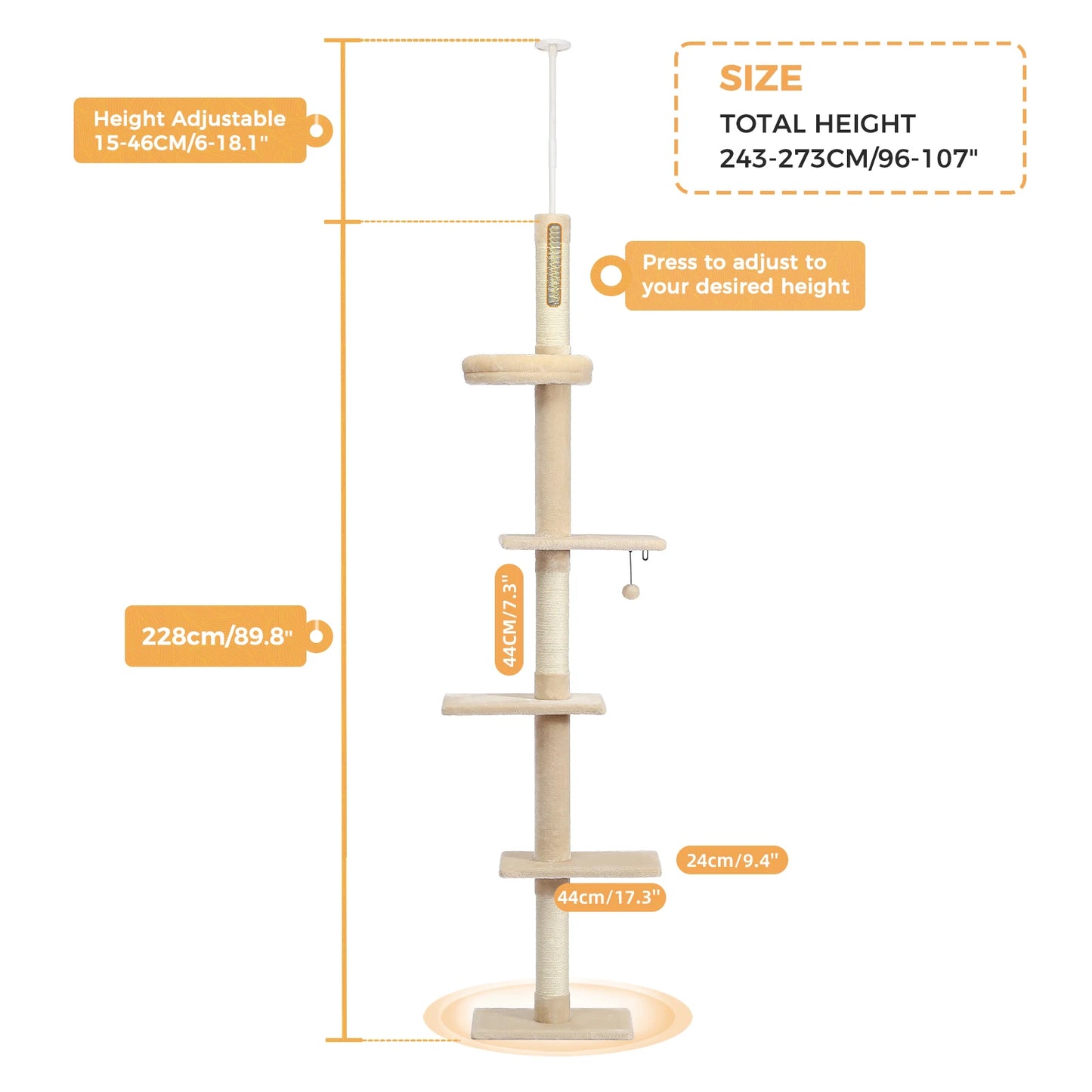Cat Tree Tower with Scratching Posts