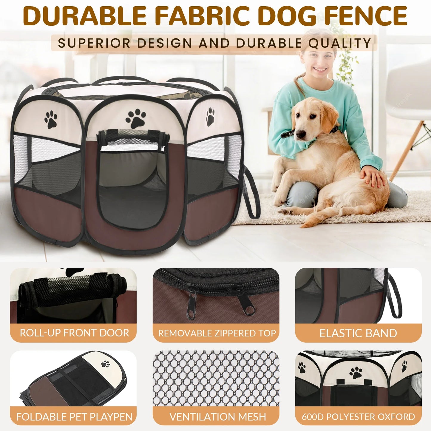 WaggZilla Foldable Pet Bed For Travels or Outdoor