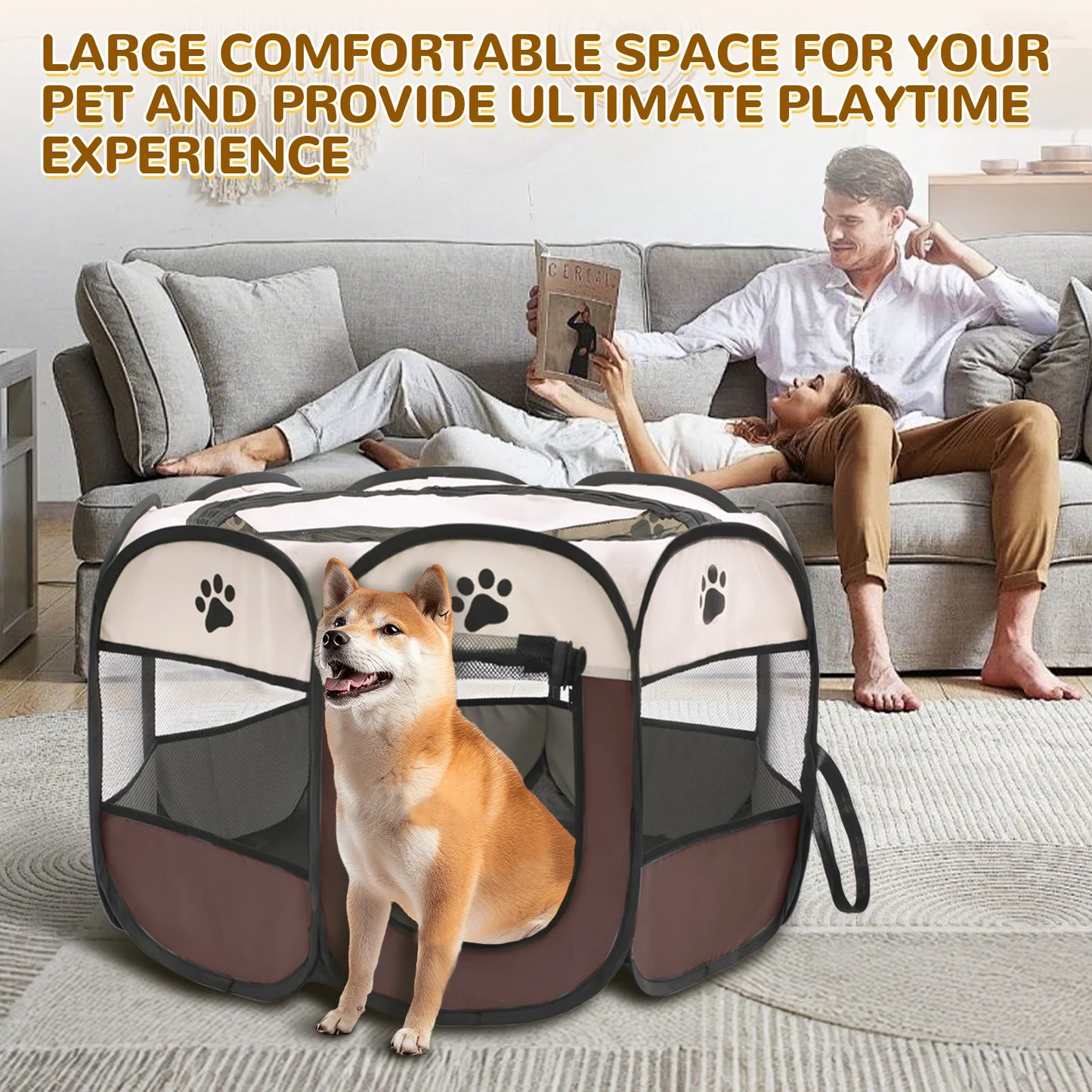 WaggZilla Foldable Pet Bed For Travels or Outdoor