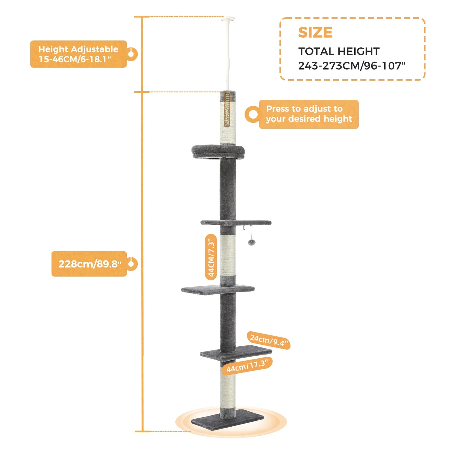 Cat Tree Tower with Scratching Posts
