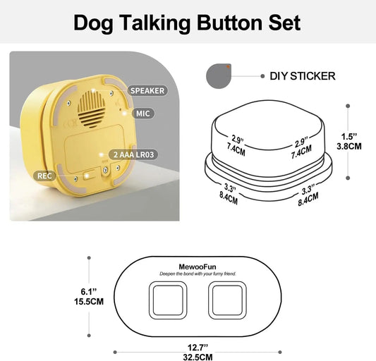 WaggZilla Voice Recording Button Pet Toys Dog Buttons for Communication