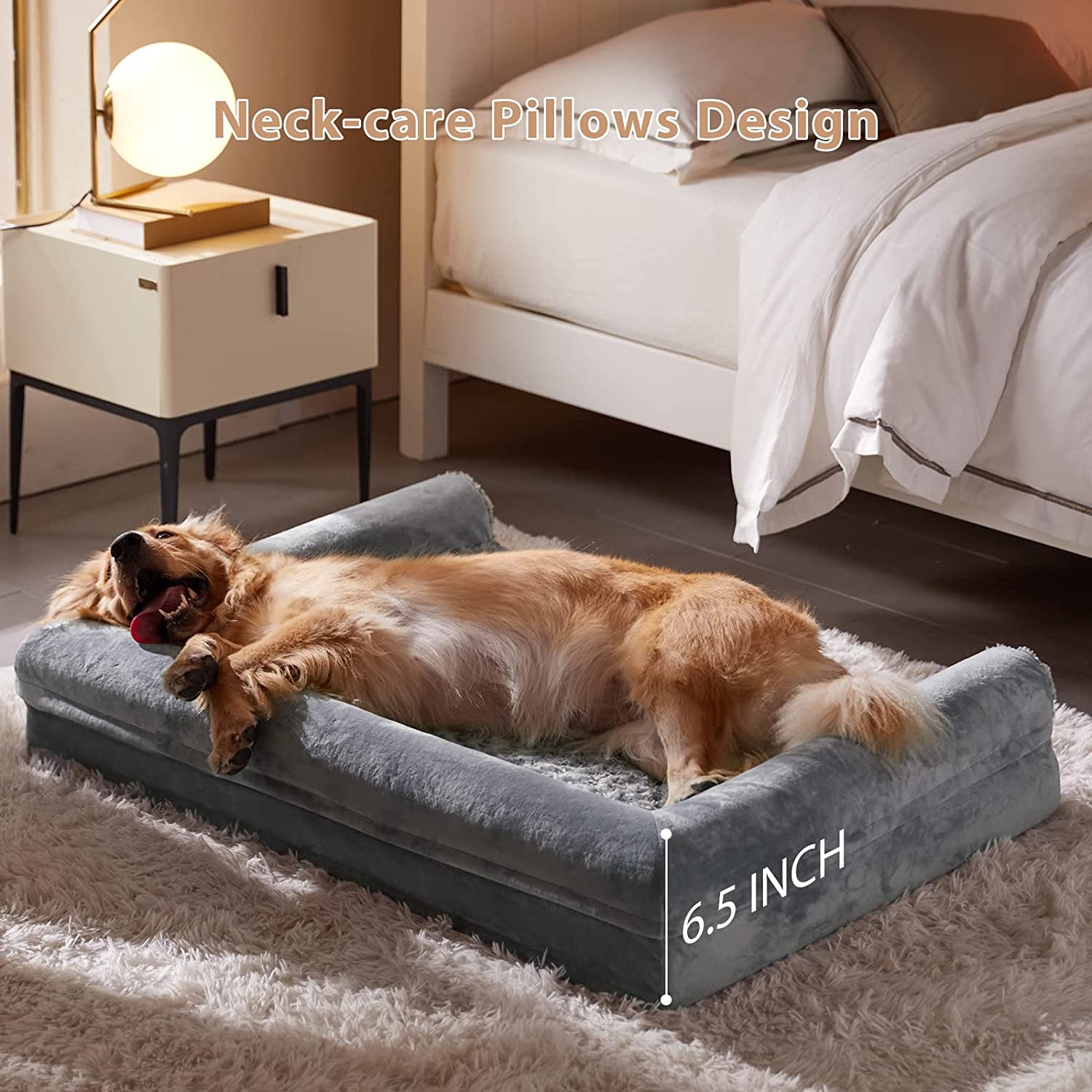 Dog Beds for Large Dogs, Orthopedic Dog Bed for Medium Large Dogs,Big Waterproof Couch Pet Bed with Removable Washable Cover