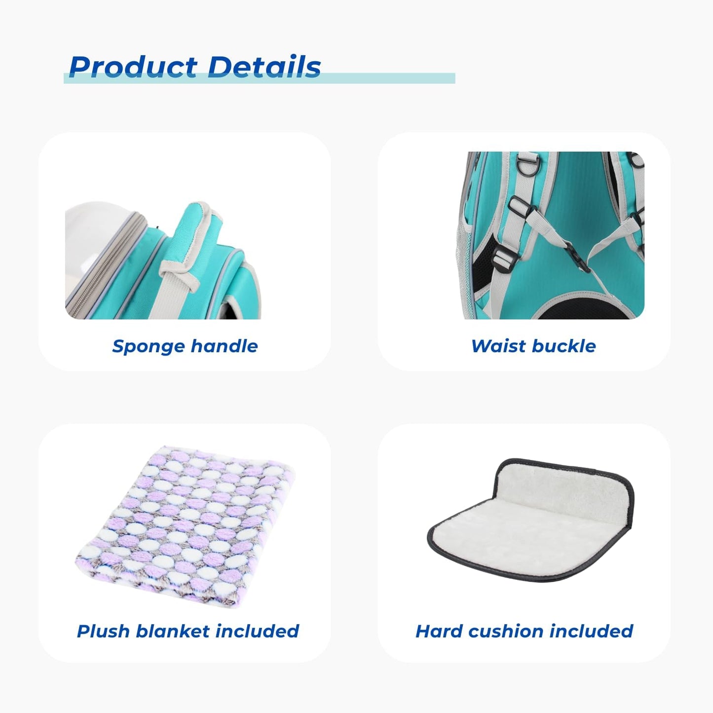 Cat Carrier Backpack, Bubble Expandable Backpack Carrier, Pets and Small Dogs,Airline-Approved, Designed for Travel, Hiking, Walking & Outdoor Use (Front Expandable-Green)