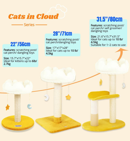 WaggZilla Cat Scratching Post with Bed