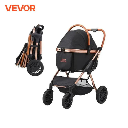 WiggZilla Pet Stroller with Brakes | Foldable Up To 66 lbs