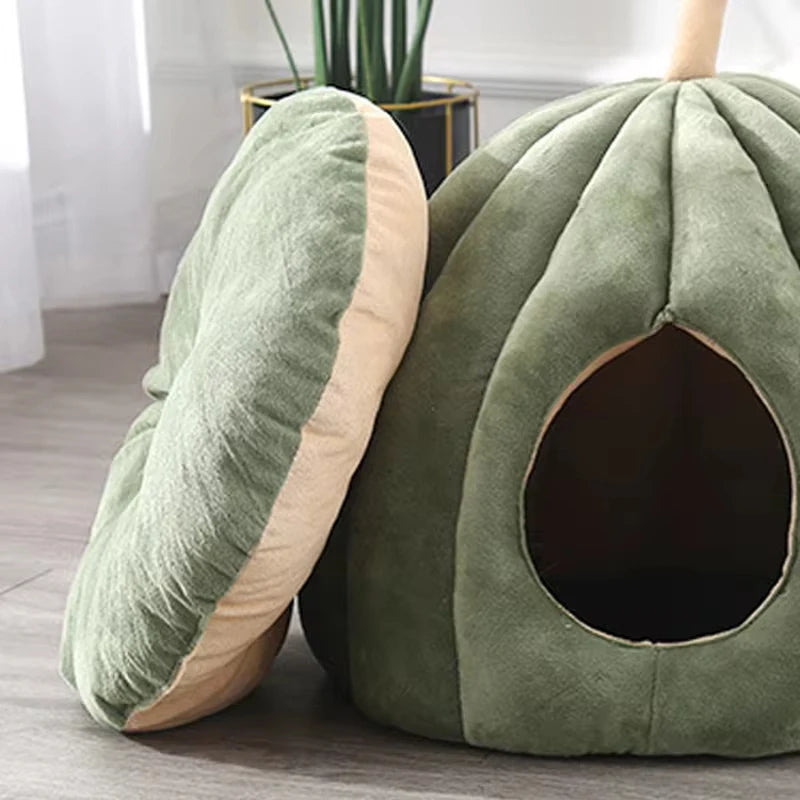 WaggZilla Pumpkin Cat Bed Pastel