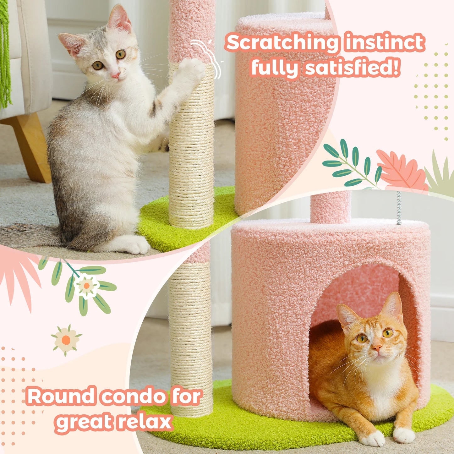 WaggZilla Flower Cat Tree for Indoor Cats