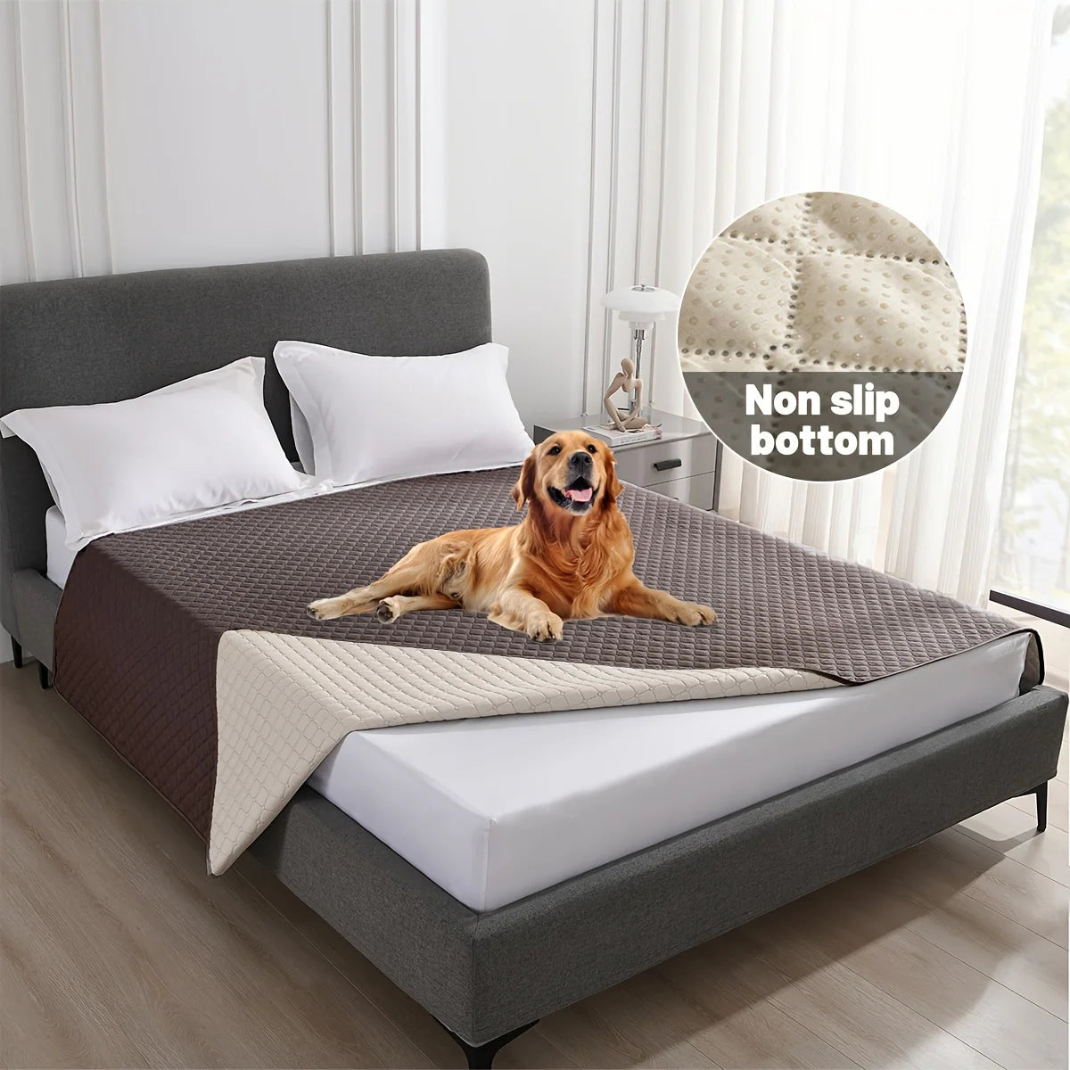 Anti Leaking & Non-Slip Dog Bed Cover