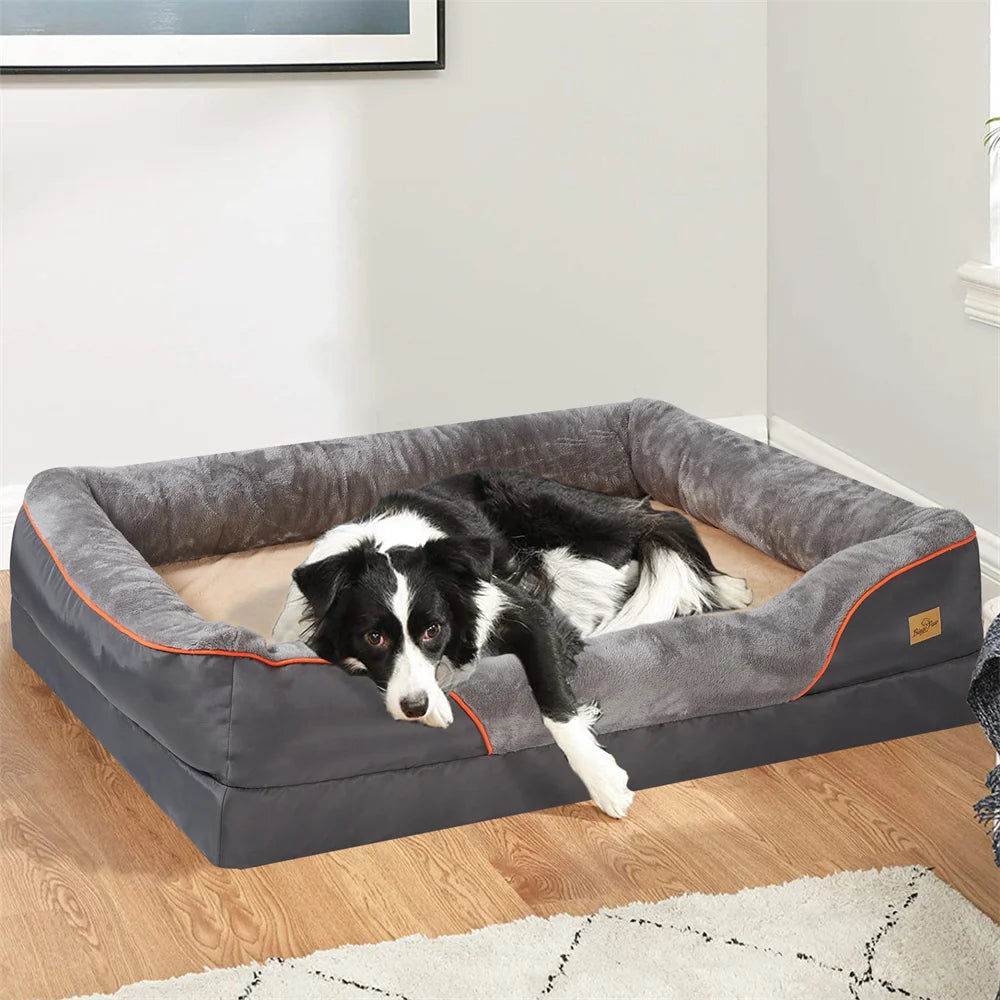 Orthopedic Dog Bed High Quality Memory Foam, Waterproof & Removable Cover