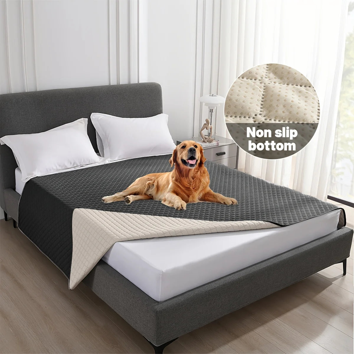 Anti Leaking & Non-Slip Dog Bed Cover