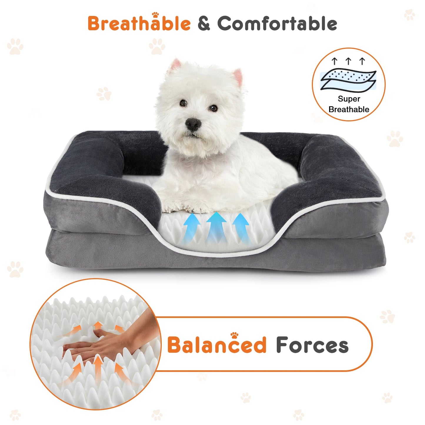 WaggZilla Orthopedic Dog Bed Memory Foam