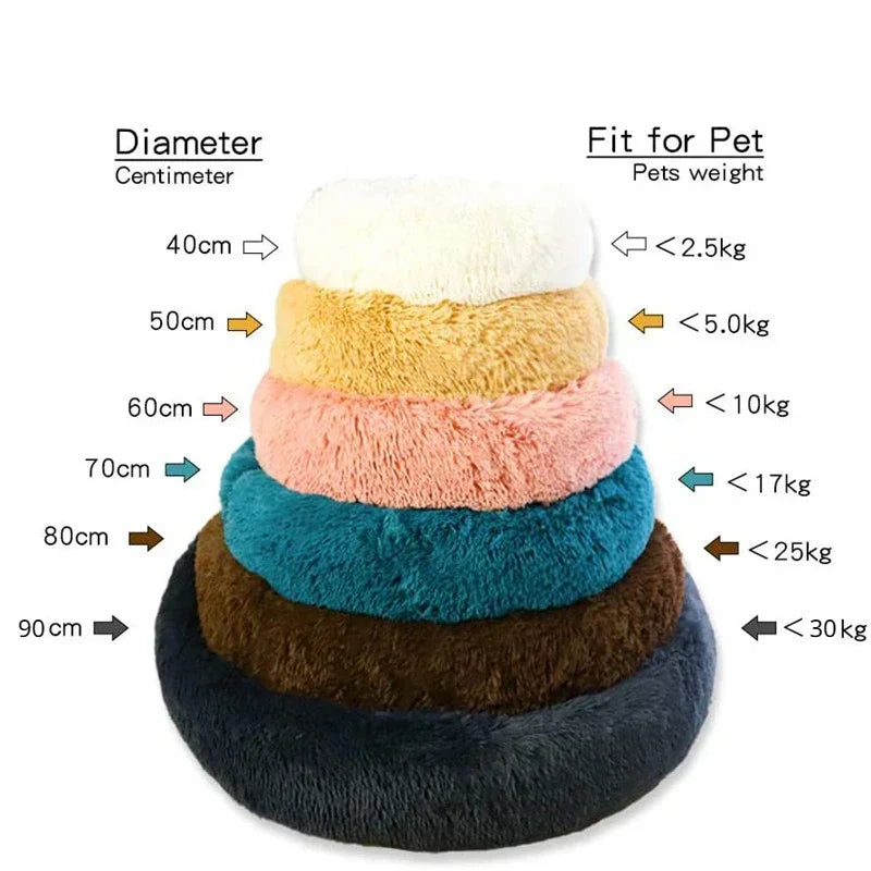 Fluffy Dog Bed For Large Bed  Round Shaped
