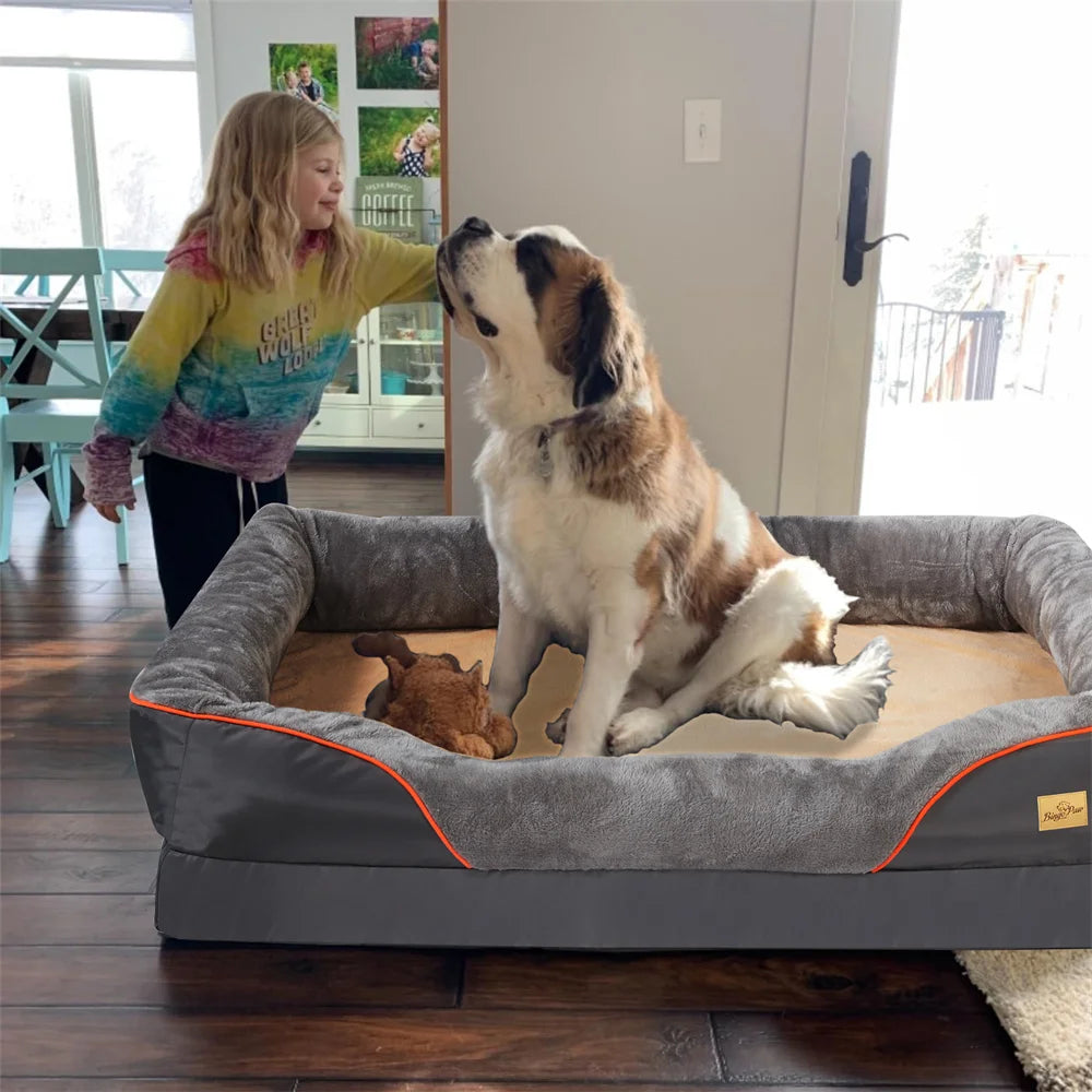 Orthopedic Dog Bed High Quality Memory Foam, Waterproof & Removable Cover