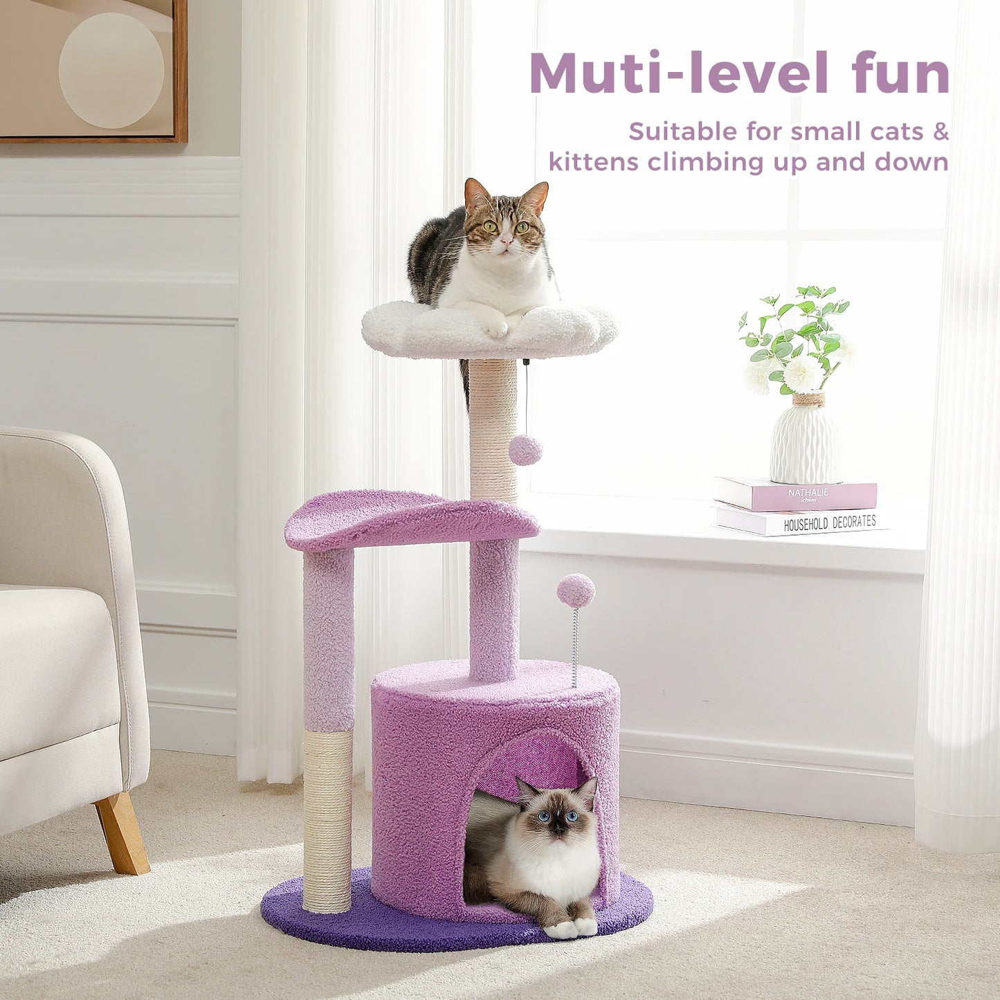 WaggZilla Flower Cat Tree for Indoor Cats